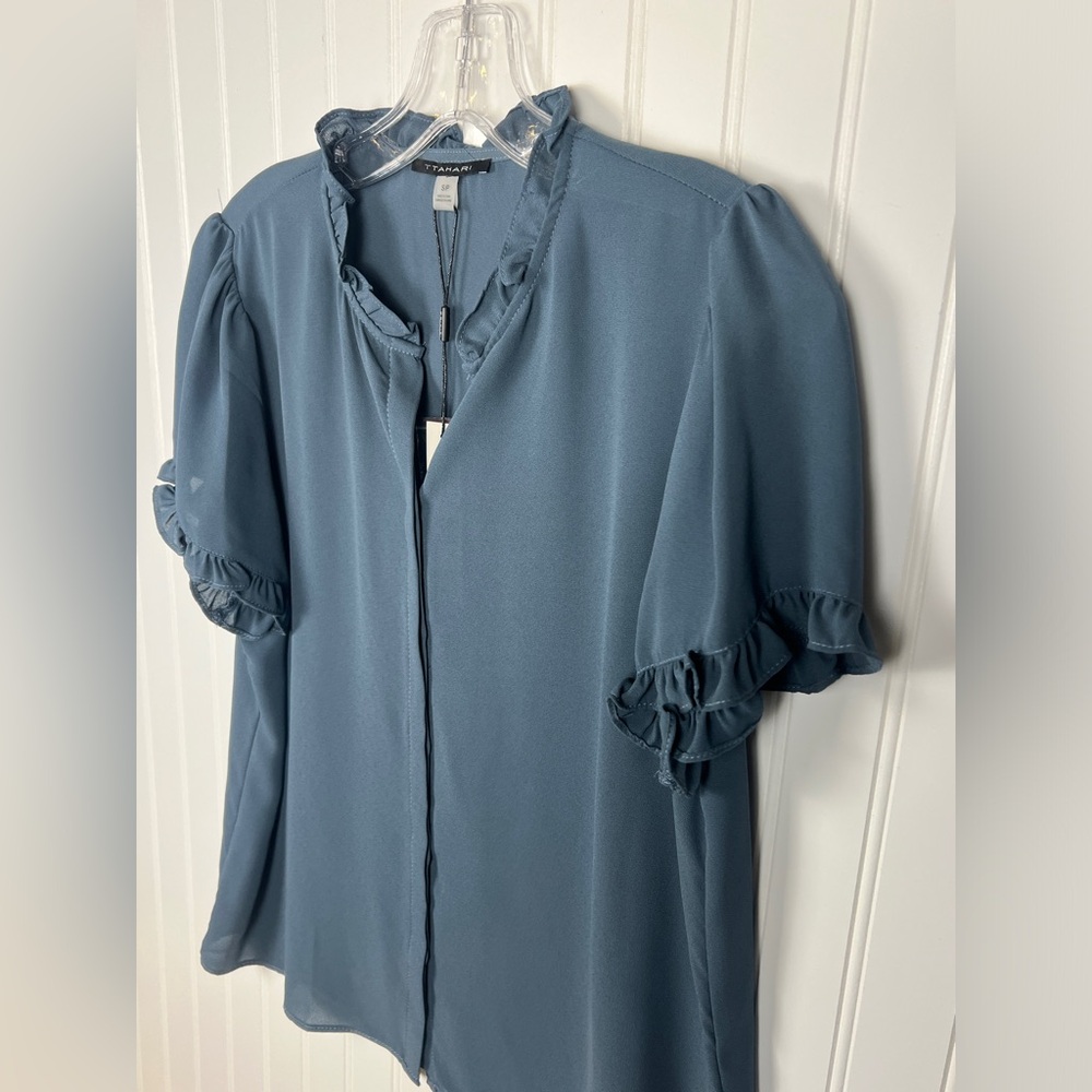 Tahari Deep Slate Blue Top - Small - Picture 2 of 13